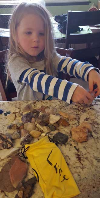 Lucy adds to her rock collection