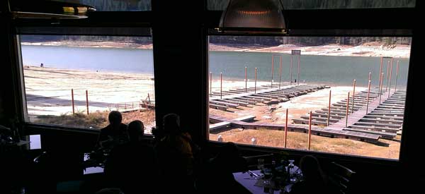 Our view of Bass Lake from Ducey Restaurant