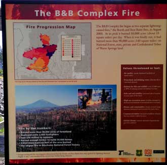 Learning about the B & B complex fire which burned 140 square miles