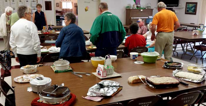 April clubhouse potluck