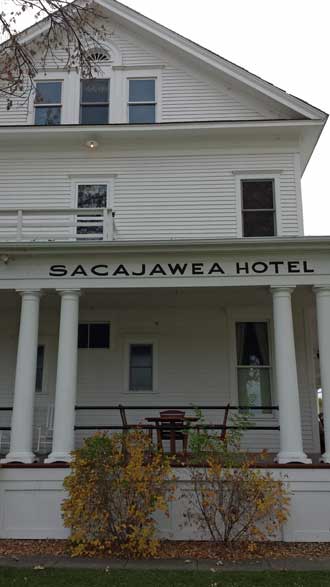 Sacajawea Hotel in Three Forks, Montana, Behind: All cousins