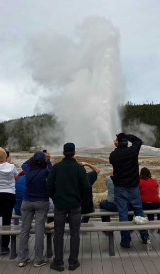 Old Faithful because the eruption is predictable to within 20 minutes