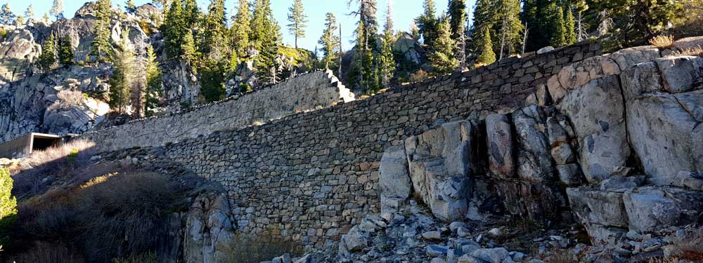 The Chinese wall built in 1863 for the first transcontinental railroad