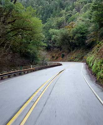 US Hiway 101 driving south through Humbug State Park