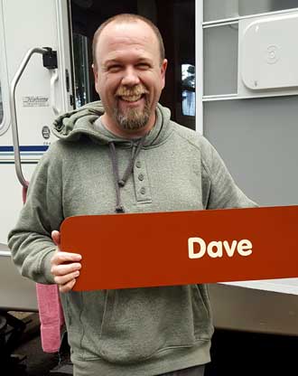 Dave's new camp host sign provided by Oregon State Parks