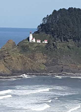 Approaching the Heceta Head Lighthouse