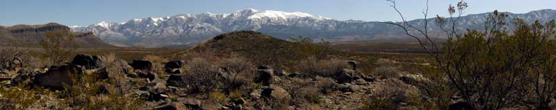 A view of the White Mountains from the Petroglyph site