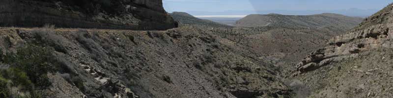 The steep grade from Cloudcroft to Alamogordo