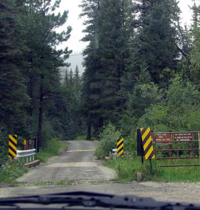Single lane road toward Holy Ghost campground