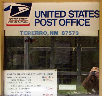 Tererro, NM post office in the middle of the Pecos Wilderness