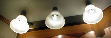 The tri-bulb fixture causing the problem