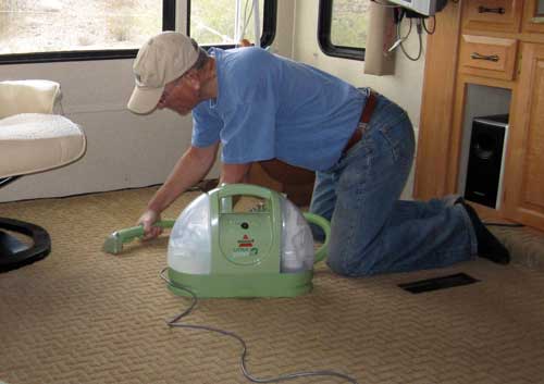 This is the way to clean an RV carpet