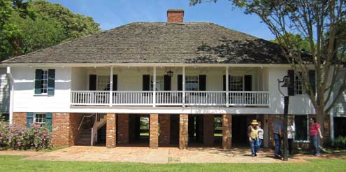 The Kent House Plantation from the rear and courtyard area