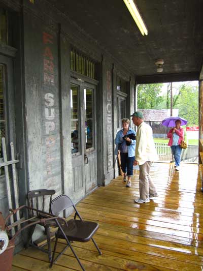 Walking into the Old Country Store Restaurant