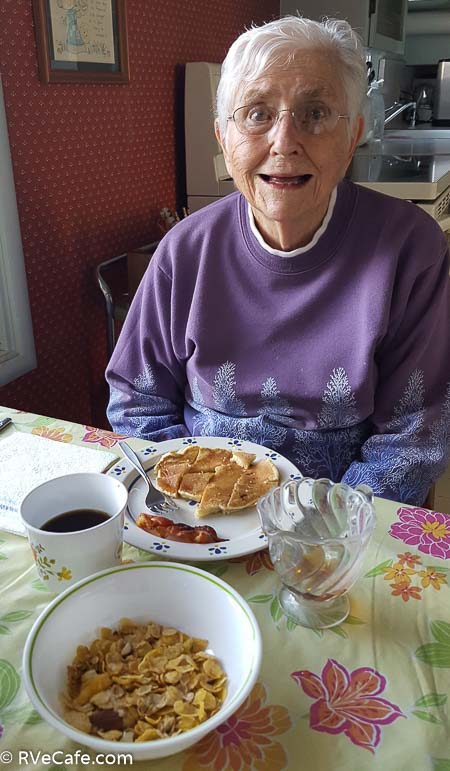 Mom is 92 today and hungry