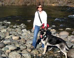 Mindy and Gunnar at the North Fork of the American River