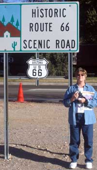 Historic Route 66 a Kingman sign