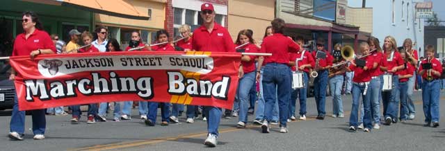 The only marching band in the parade