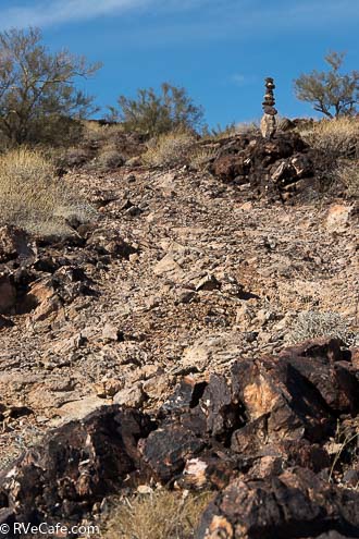 Desert hike to the top of three hump mountain