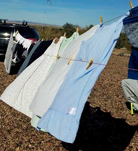 Drying the laundry