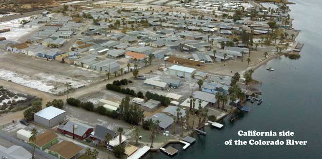 Colorado River where it separates Arizona from California