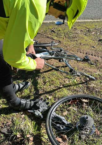 Ride begins with a flat