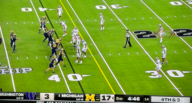 Michigan vs Washington in the College football championship game