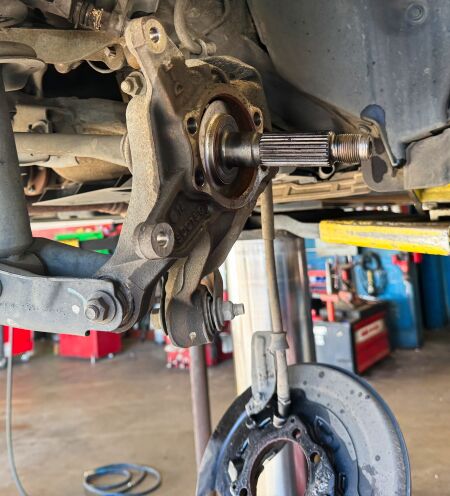 Right Rear Wheel bearing must be replaced
