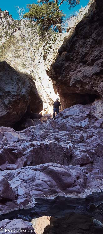 Gary and I into the Natural Bridge