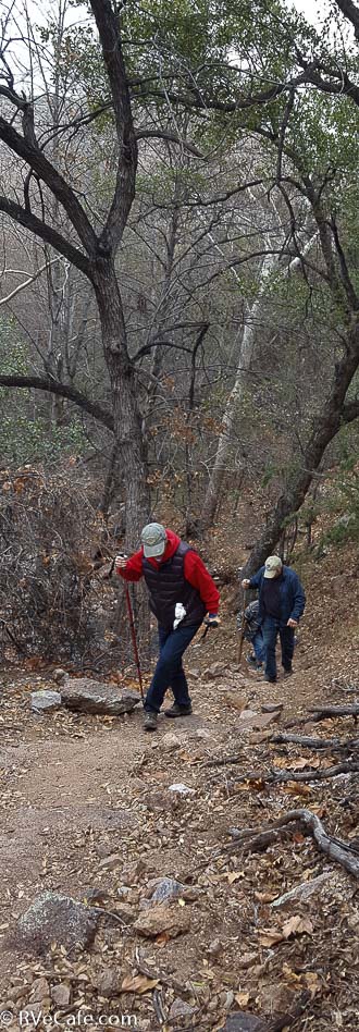 Gary and Gwen begin the hike