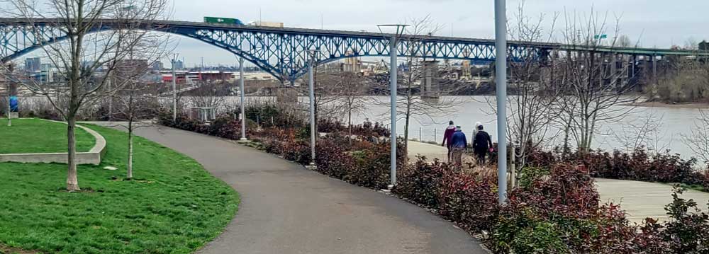 Ross Island Bridge over the Willamette River