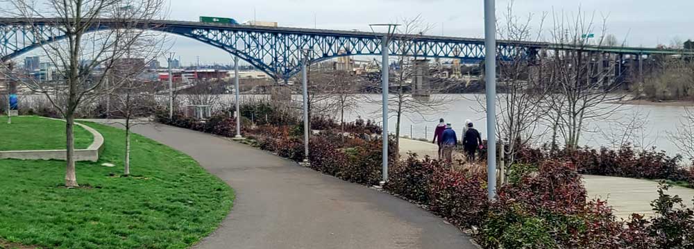 Ross Island Bridge over the Willamette River