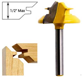 New 45 degree lock mitre bit