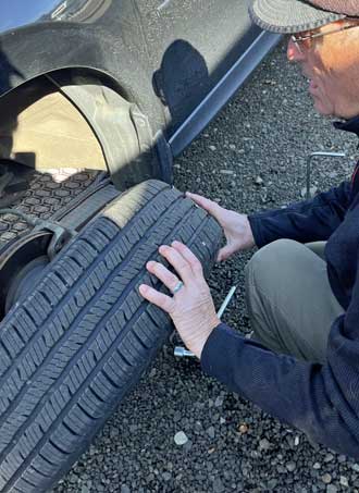 A flat on the new tires