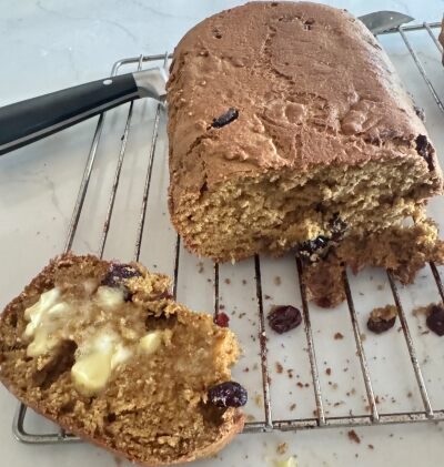 Banana-cranberry bread