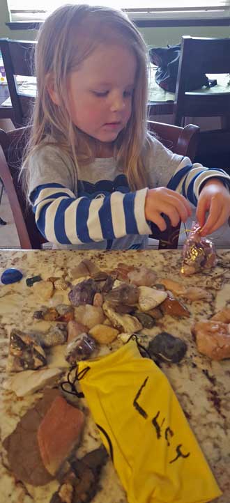 Lucy adds to her rock collection