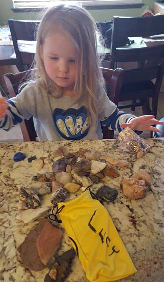 Lucy adds to her rock collection