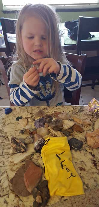 Lucy adds to her rock collection