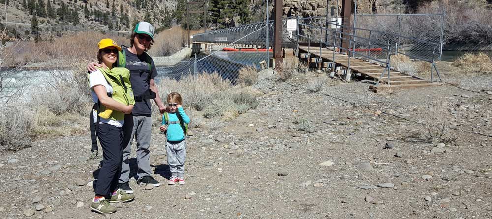 Ready to cross the Truckee River