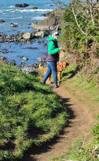 Hiking down to McVay Beach