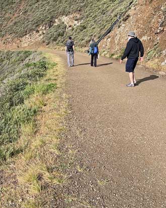 Hiking to the beach