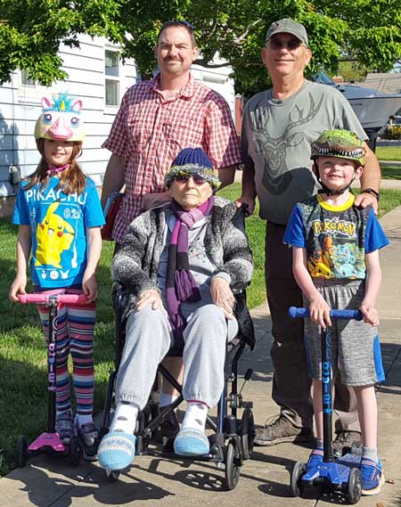 Great Grandma going for a walk