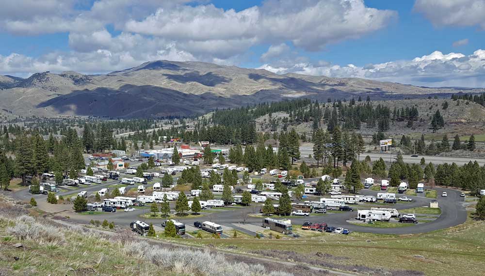 View of Gold Ranch RV from above