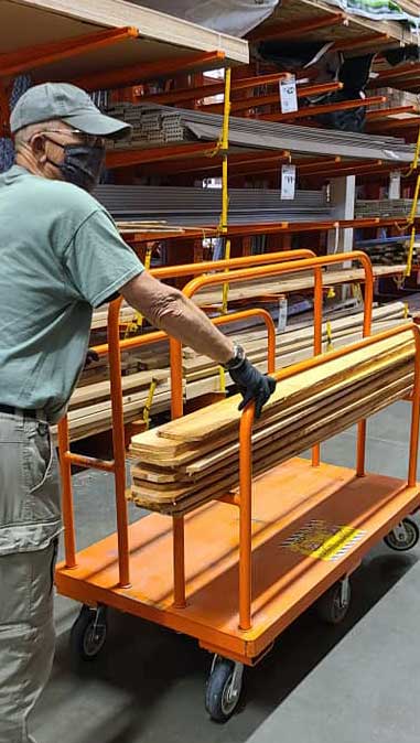 Shopping for materials at Home Depot