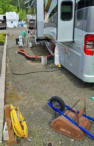 Cleaning the utility side of the lot