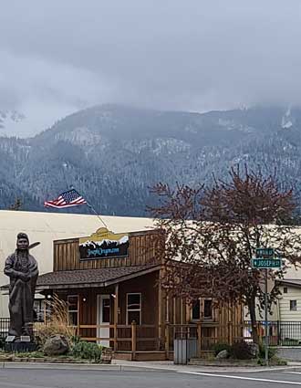 Eagle Cap Wilderness is barely visable today from Joseph