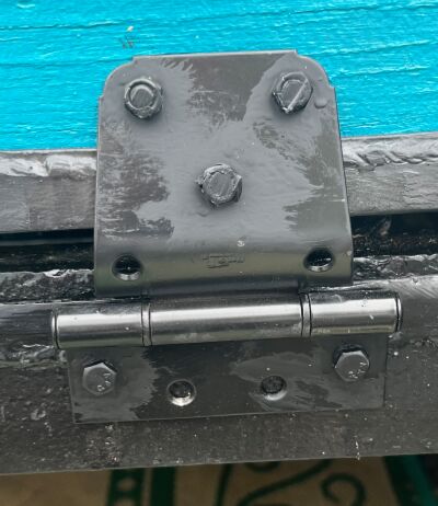Flat black paint on bolts