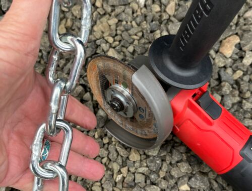 A cutoff saw works quickly
