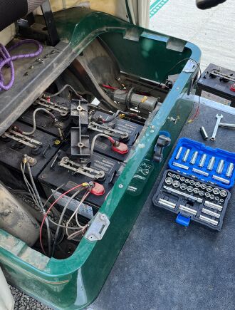 Dead battery is removed