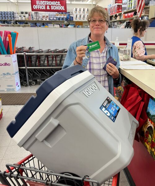 Gwen's prize at BiMart